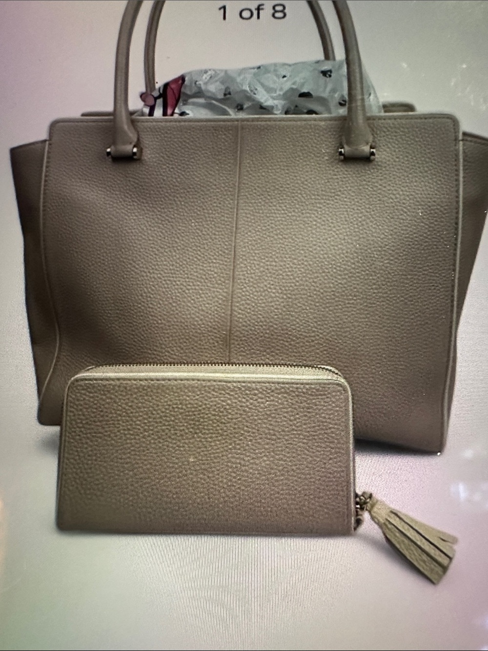 Kate Spade Pebbled Leather Tote and Wallet Set